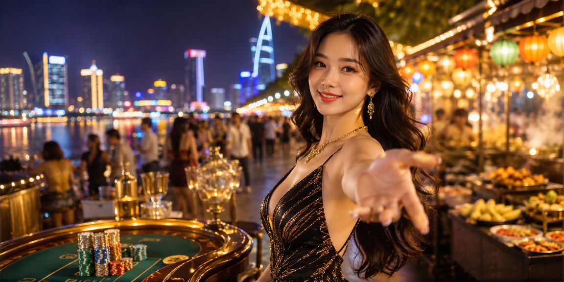 Không khí giải trí casino về đêm tại chợ đêm Hồ Chí Minh