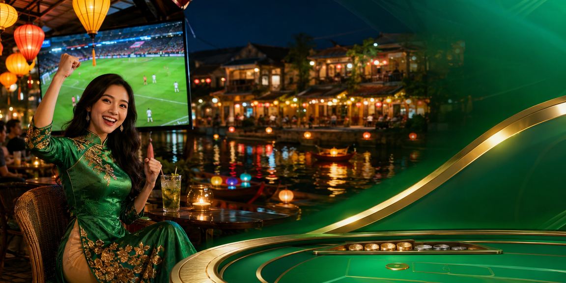 Người phụ nữ Hội An mặc áo dài chơi baccarat trên thiết bị di động