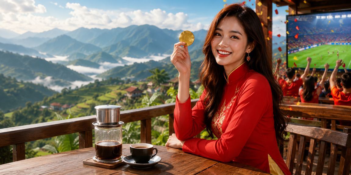 Người phụ nữ Sapa trong trang phục áo dài chơi slot game trên điện thoại